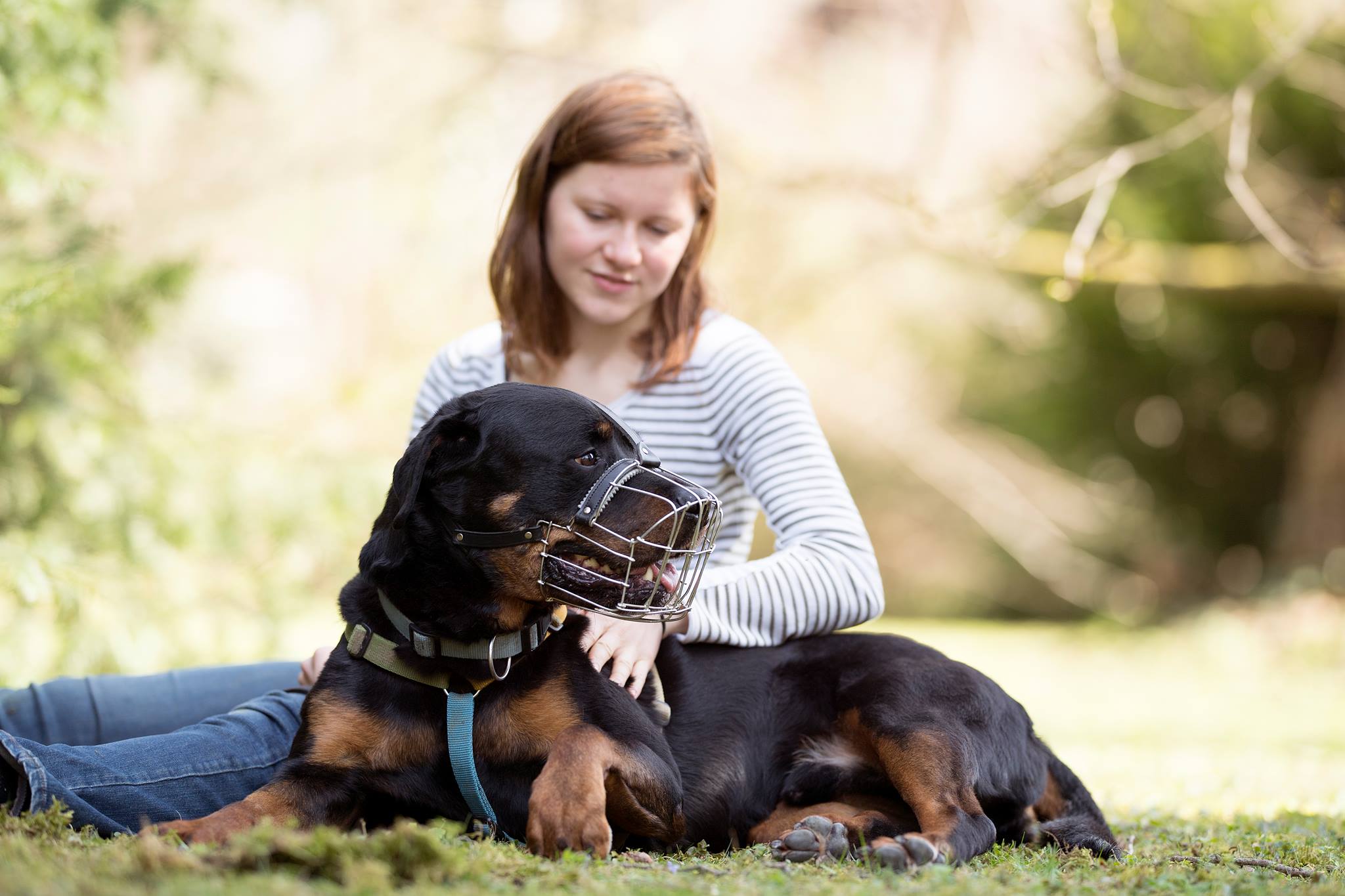 Kristina Anderle mit Patenhund Cäsar